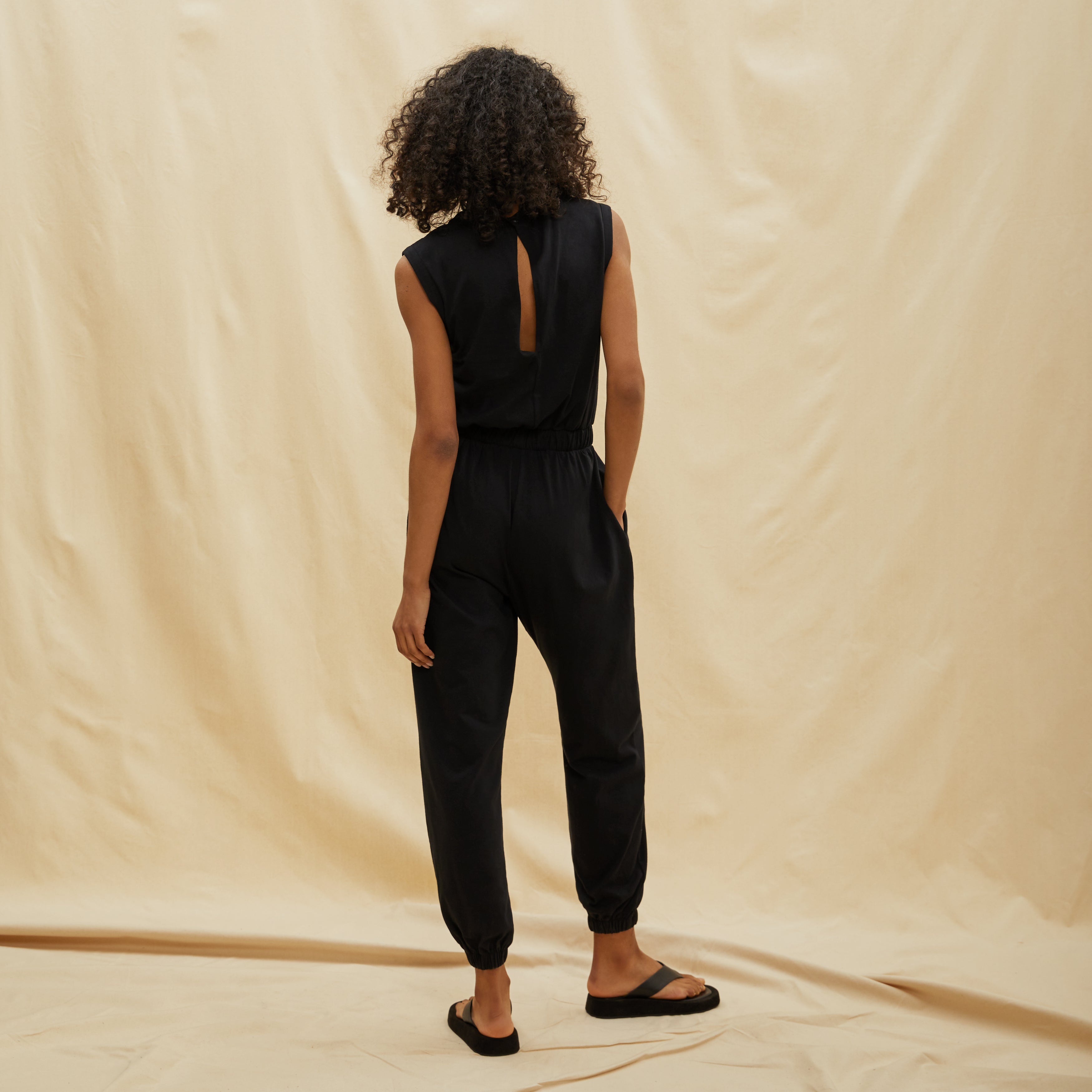 Black cheap tank jumpsuit