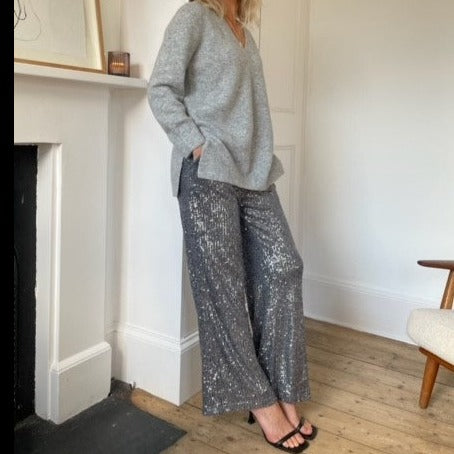 Silver sales glitter trousers